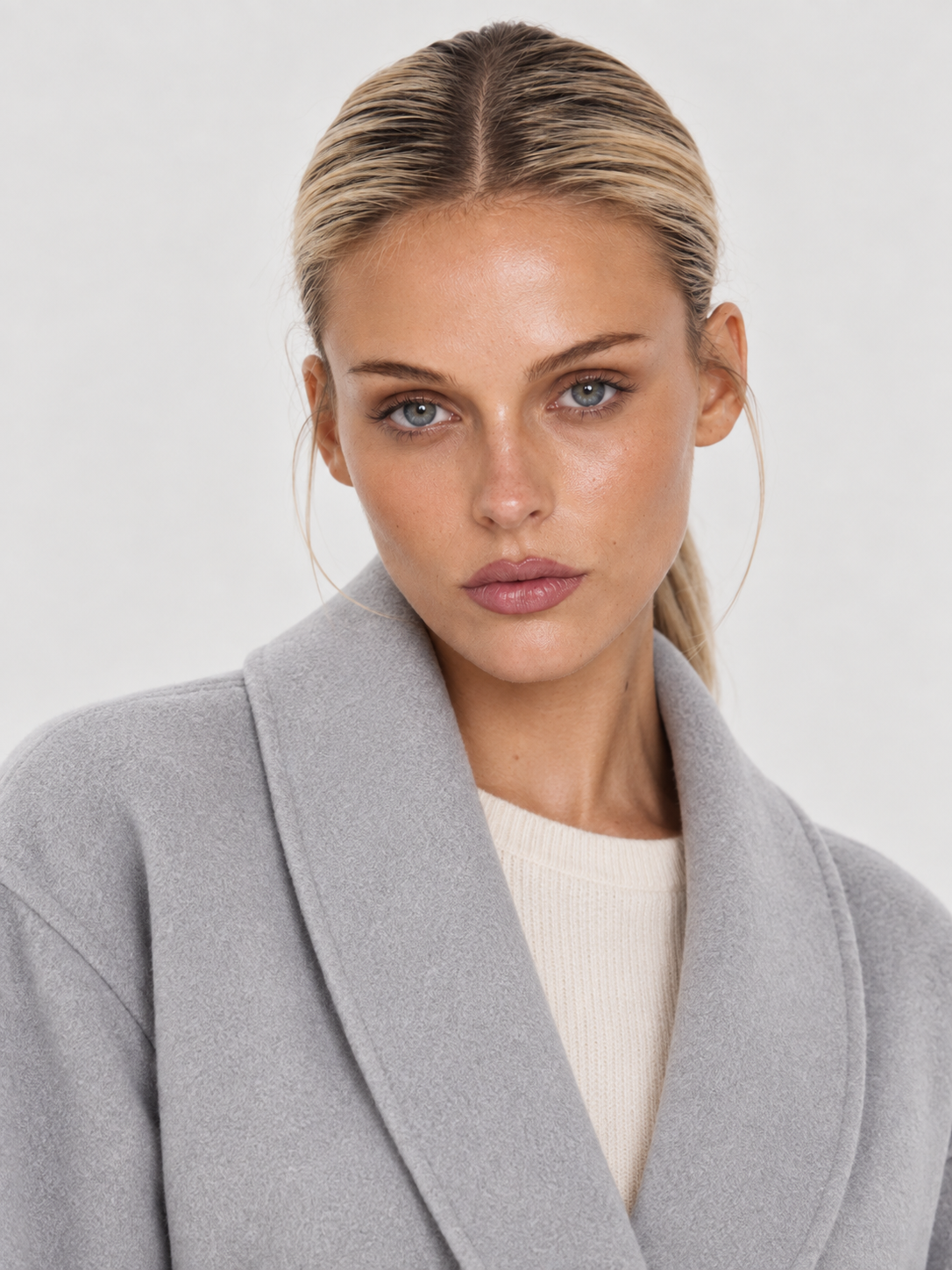 Mantel Damen mit Bindegürtel und Kunstfell-Manschetten CELINE