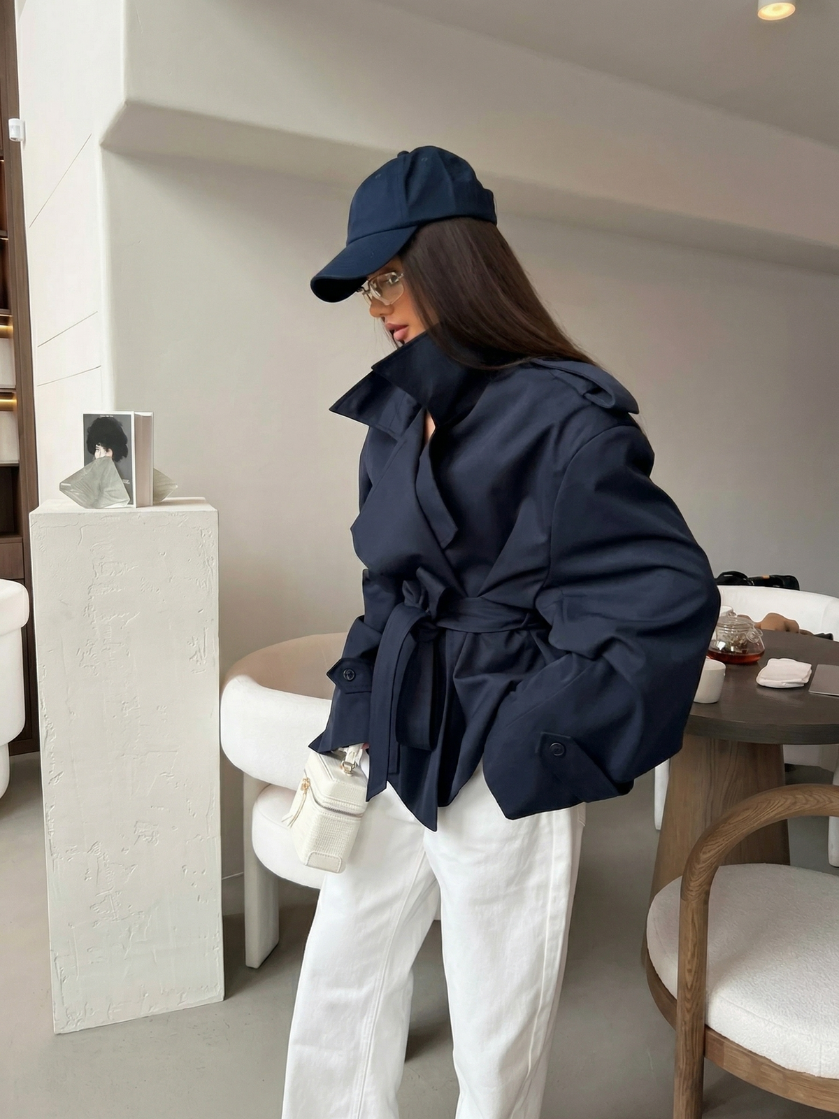 Trenchcoat Damen oversized mit Bindegürtel AURORA