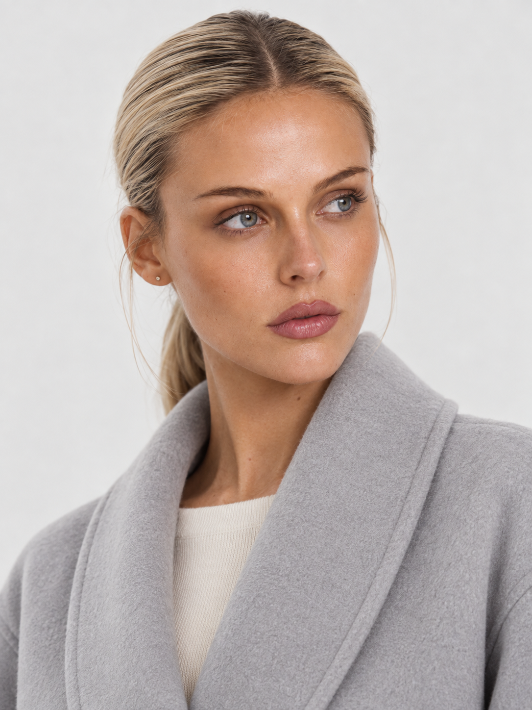 Mantel Damen mit Bindegürtel und Kunstfell-Manschetten CELINE